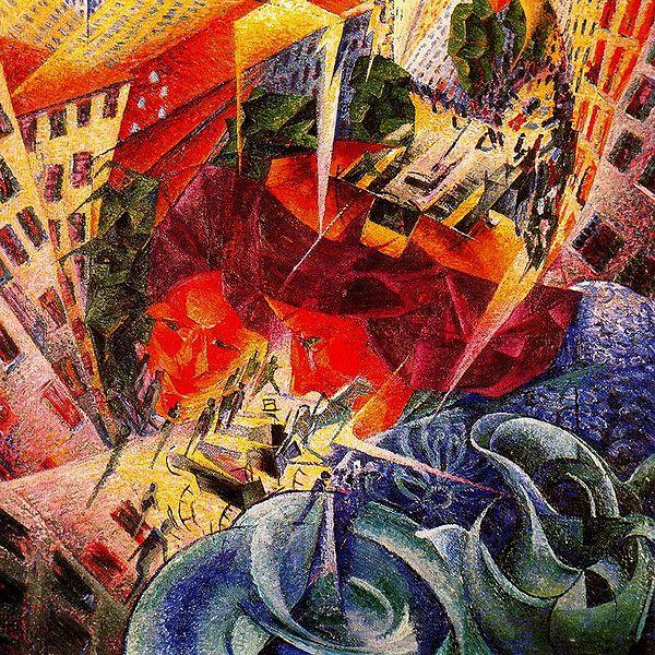 Visioni simultanee, Umberto Boccioni